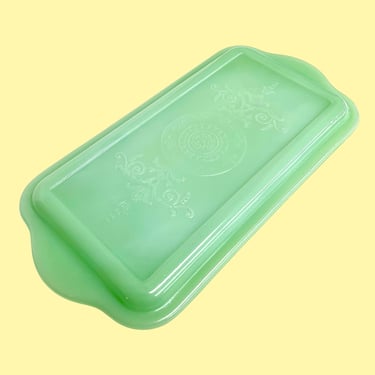 Vintage Fire King Jadeite Lid Retro 1950s Farmhouse + Philbe Glass + Rectangle + Refrigerator Loaf + Replacement Lid + Kitchen + Jade Tray 