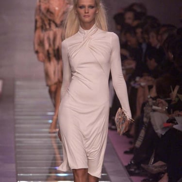 Versace Ivory Long Sleeve Dress