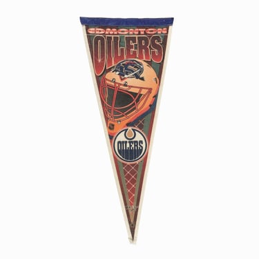 Edmonton Oilers Felt Pennant Vintage NHL Souvenir Vintage Flag 