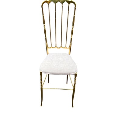 Vintage tall brass chiavari chair 