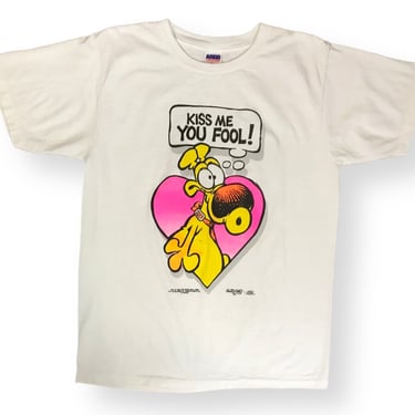 Vintage 1990 Mother Goose and Grimm Grimey Comic Strip Art “Kiss me you fool” Funny Dog T-Shirt Size XL 