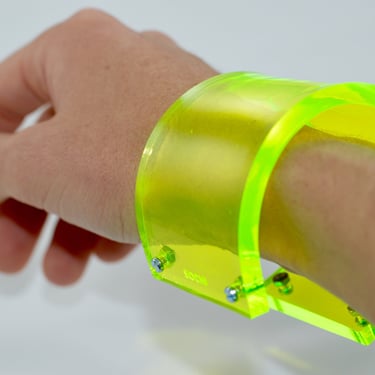 GREEN CARLOTTA CUFF, Cuff Bracelet, Acrylic Cuff, Neon Cuff, Neon Green Cuff, Green Acrylic Cuff, Acrylic Cuff, Statement Cuff, Birthday 