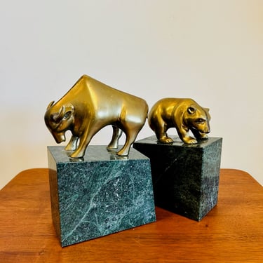 Bull and the Bear Bookends