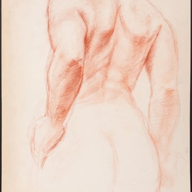 'Bear Dienes Study of Nude Figure, Pastel