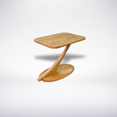Cantilever Side Table, Mid Century Modern Minimalist, Solid Wood Handmade, Hardwood Living Room Furniture, Small Nightstand, Unique 