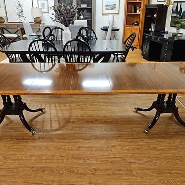 Baker Inlaid Mahogany Dining Table