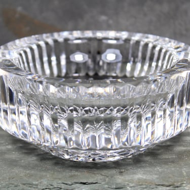 Waterford Crystal Ashtray 3 3/4" Diameter | Heavy Crystal Trinket Dish | Signed Waterford Crystal 