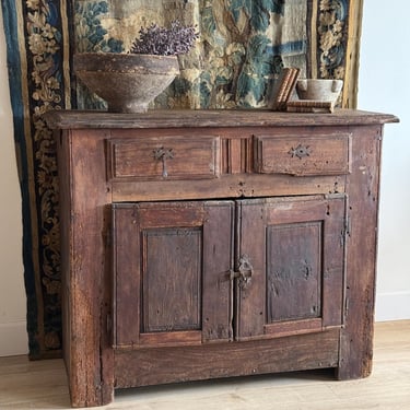 17th Century French Chestnut Sideboard with Leather Pulls 