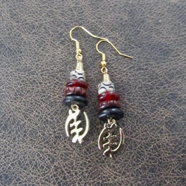 Adinkra symbol earrings, Gye Nyame earrings 223 