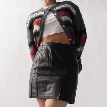 Vintage Leather Miniskirt - W28