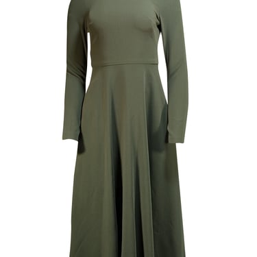 Black Halo - Green Mockneck A-Line Midi Dress Sz 2