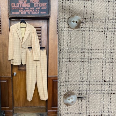 Vintage 1950s ATOMIC ERA 2pc Wool Gabardine Suit ~ 39 R ~ jacket