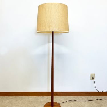 Danish modern teak wood floor lamp sweden mid century 
