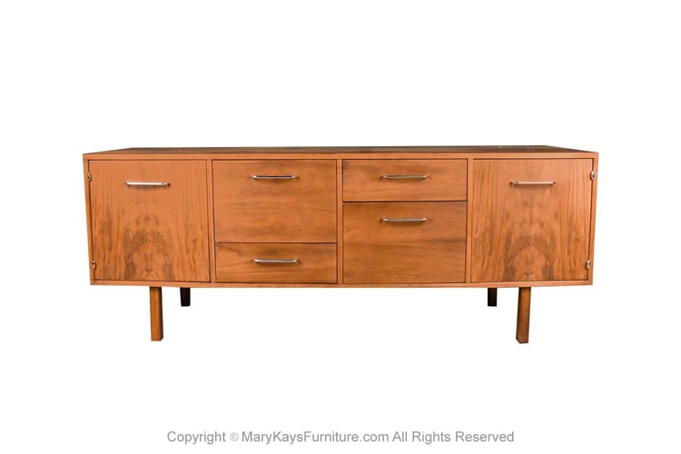 Mid Century Walnut credenza Jens Risom Style B. L. Marble Furniture Company 