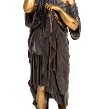 Classical Gilt & Patinated Bronze of a Woman