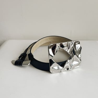 Organic Silver Adjustable Belt