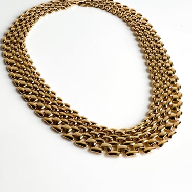 Vintage Gold Chainmail Necklace