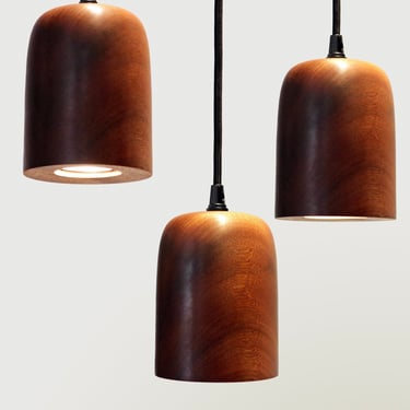 Dome Wood Pendant LED Light | Modern Minimalist Fixture 