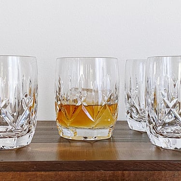 Set of 4 Vintage Waterford Crystal Old Fashioned Glasses – Westhampton Pattern, Unused in Box, Heavy Whiskey Tumblers, 12oz 