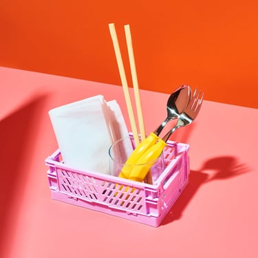 Collapsible Crate Desk Organizer