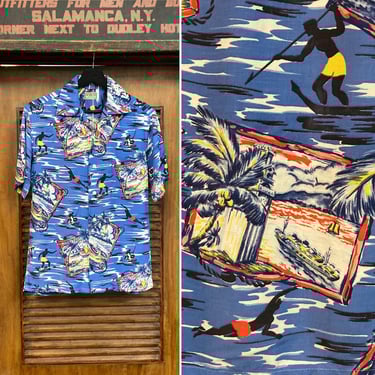 Vintage 1950's “McGregor” Snowman x Skier Rayon Atomic