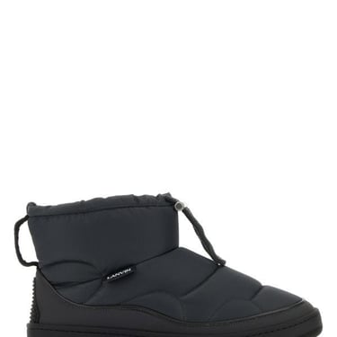 Lanvin Man Graphite Fabric Curb Snow Ankle Boots