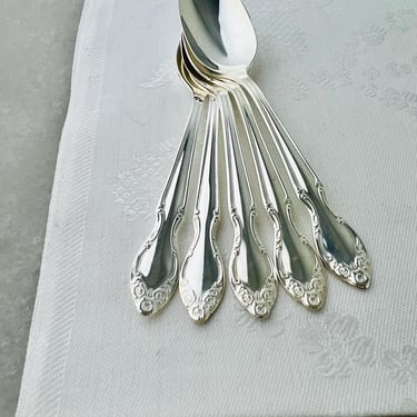 Vintage Rogers & Bro Demitasse Spoons, 45 Pieces, Sold Individually, 1955 Silvery Mist pattern, Silver Plate, Mid Century tableware, gift 