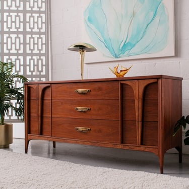 Sculpted Walnut Dresser by Style House
