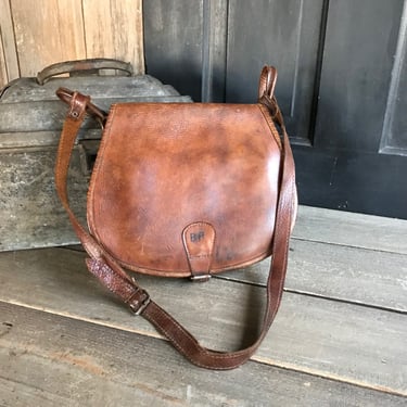 Rustic English Leather Bag, Ammo Pouch, Hunting, Leather Carry Strap 