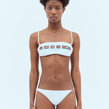 Gucci Women Logo Print Bikini Set