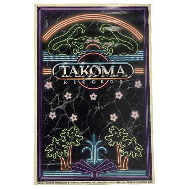 Vintage Takoma Records "Neon" Chrysalis Poster