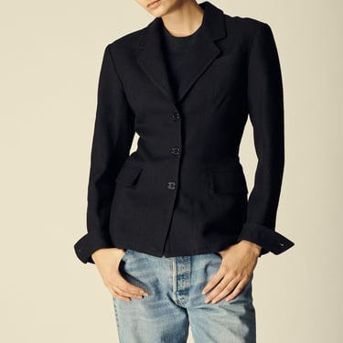 Alaïa Black Suited Wool Coat