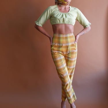 1950s cigarette pants pattern Vintage 50s Citrus Plaid Cigarette Pants/ 1950s Pants/ | Bottle of Bread -  Baltimore, MD