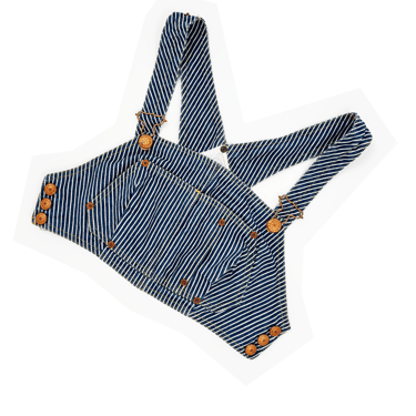 Jean Paul Gaultier overall crop top