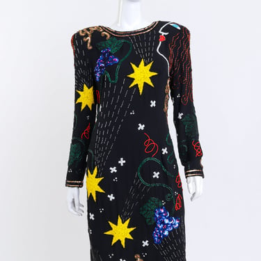 Sequin &amp; Bead Pop Art Dress