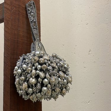 Silver embellished bag
