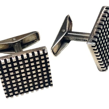 Allan Adler Sterling Silver Modernist Cufflinks, circa 1963 