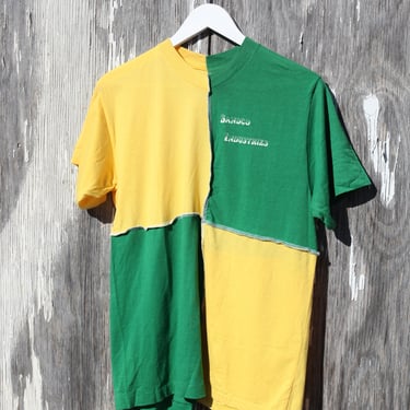 Mash Up T-shirt in Green/Yellow