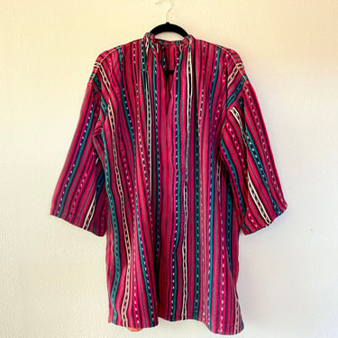 1960s Striped cotton Guatemalan tunic 