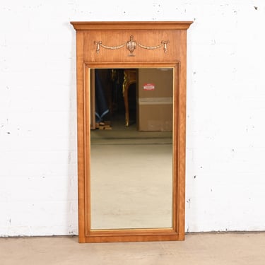 Henredon Louis XVI Neoclassical Cherry Wood Wall Mirror
