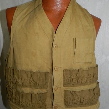 Vintage 40's-50's Hunter's Shooting Vest by Hettrick Manufacturing 