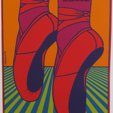 1979 Cuban Poster for the International Ballet Festival Held in Cuba &#8211; Silkscreen by Reboiro