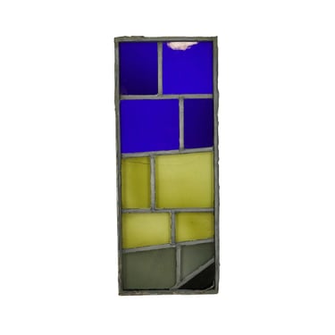 Blue, Yellow, Transparent & Black Robert Sowers JFK Airport Stained Glass Window