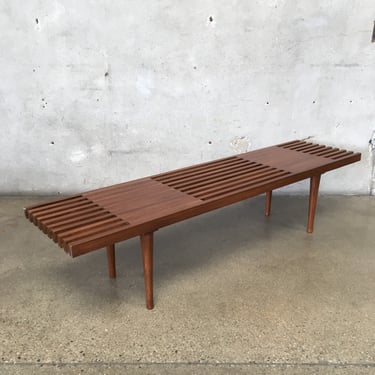 Mid Century Modern Style Slat Bench