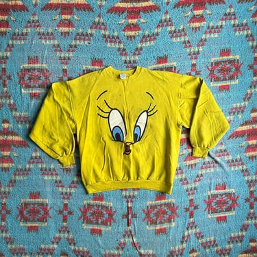 Vintage 90s Thrashed Tweety Six Flags Sweatshirt 