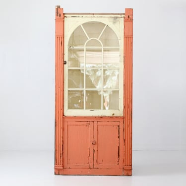 antique painted corner china cabinet 