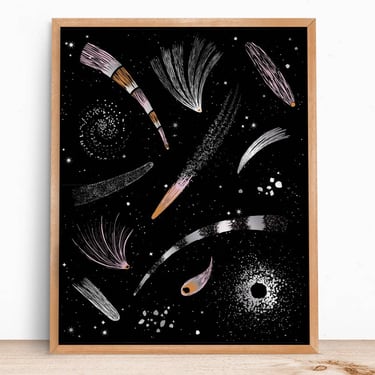 CLEARANCE Silverfoil "Comets" Art Print