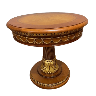 Ornate French Gilded Pedestal Side Table DS227-12