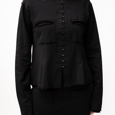 Hook and Eye Cropped Jacket