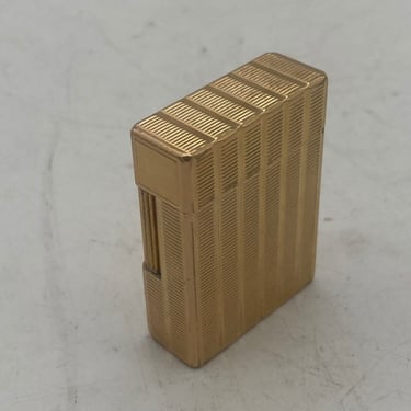French S.T. Dupont Roller Gas Gold Plated Pocket Lighter 